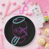 Kraffiti - Roze, Paars, blauw en zwart Papieren Bordje (Feest)