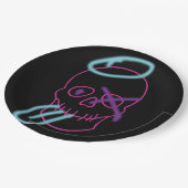 Kraffiti - Roze, Paars, blauw en zwart Papieren Bordje (Gekanteld)