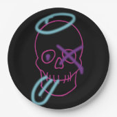 Kraffiti - Roze, Paars, blauw en zwart Papieren Bordje (Voorkant)