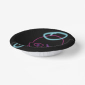 Kraffiti - Roze, Paars, blauw en zwart Papieren Kommen (Gebogen)