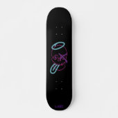 Kraffiti - Roze, Paars, blauw en zwart Persoonlijk Skateboard (Voorkant)