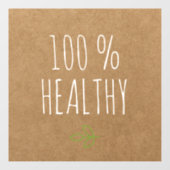 Kraft 100 % Gezond | Gezond eten | Eco Groen  Raamsticker (Vel)