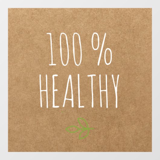 Kraft 100 % Gezond | Gezond eten | Eco Groen  Raamsticker (Vel)