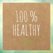 Kraft 100 % Gezond | Gezond eten | Eco Groen  Raamsticker (Vel 3)