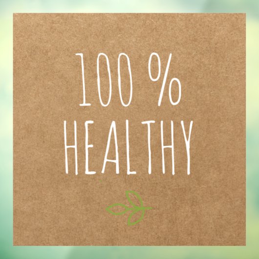 Kraft 100 % Gezond | Gezond eten | Eco Groen  Raamsticker (Vel 3)