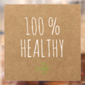 Kraft 100 % Gezond | Gezond eten | Eco Groen  Raamsticker (Vel 2)