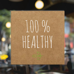 Kraft 100 % gezond   Gezonde voeding   Eco Green Raamsticker