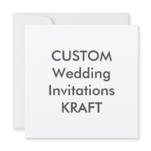 KRAFT 100 lb 5,25-inch Square Wedding Invitations