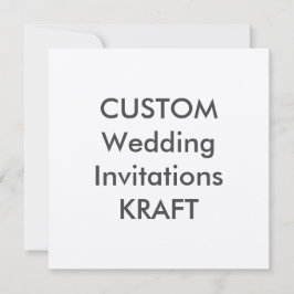 KRAFT 100 lb 5,25-inch Square Wedding Invitations Kaart
