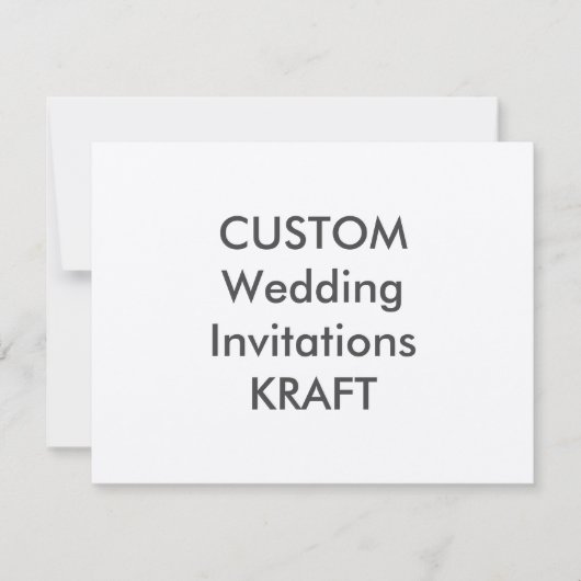 KRAFT 100 lb 5,5 inch x 4,25 inch huwelijksuitnodi Kaart (Voorkant)