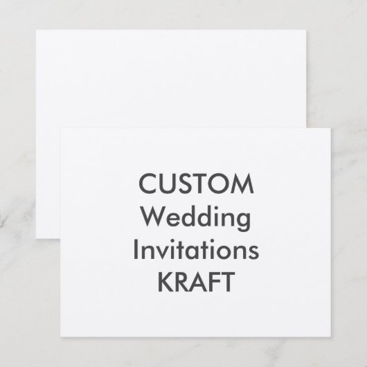 KRAFT 100 lb 5,5 inch x 4,25 inch huwelijksuitnodi Kaart (Voorkant / Achterkant)