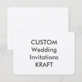 KRAFT 100 lb 5-inch x 3,5-inch bruiloft Kaart (Voorkant / Achterkant)