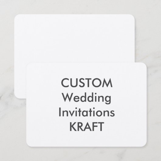 KRAFT 100 lb 5-inch x 3,5-inch bruiloft Kaart (Voorkant / Achterkant)