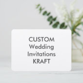 KRAFT 100 lb 5-inch x 3,5-inch bruiloft Kaart (Staand voorkant)