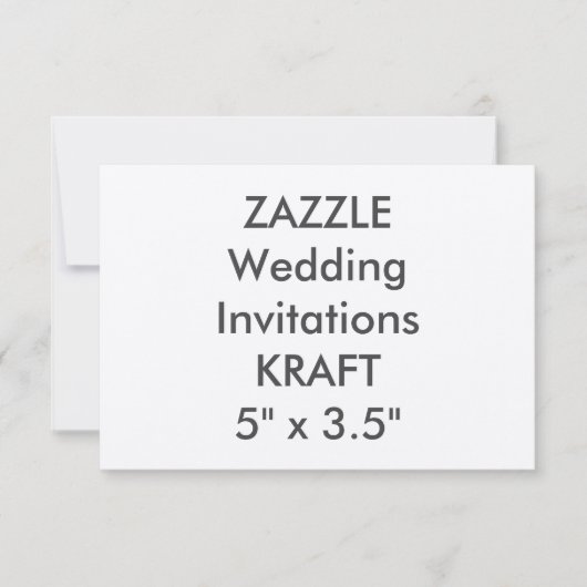 KRAFT 100 lb 5-inch x 3,5-inch bruiloft Kaart (Voorkant)
