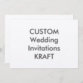 KRAFT 100 lb 7-inch x 5-inch bruiloft Kaart (Voorkant / Achterkant)