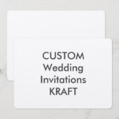 KRAFT 100lb 7" x 5" bruiloft uitnodigingen (Voorkant / Achterkant)