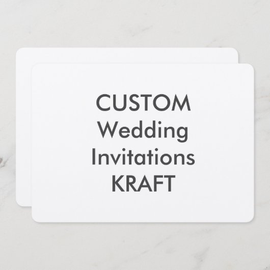 KRAFT 100lb 7" x 5" bruiloft uitnodigingen (Voorkant / Achterkant)