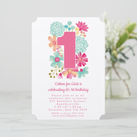 Kraft 1e Jubileum Verjaardagsbedrijf Party Kaart (Staand voorkant)