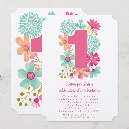 Kraft 1e Jubileum Verjaardagsbedrijf Party Kaart (Voorkant / Achterkant)