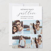 Kraft 4 Foto Collage Niets Fancy Save The Date (Voorkant)