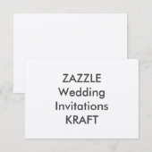 KRAFT 5 inch x 3,5 inch huwelijksuitnodigingen Kaart (Voorkant / Achterkant)