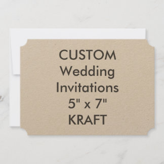 KRAFT 7" x 5" Ticket Trouwuitnodigingen Kaart