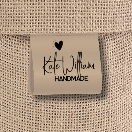 Kraft Aangepaste Kleding Label voor handgemaakt it Satijnen Lint