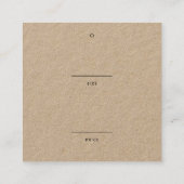 Kraft aangepaste vierkante naamkaartjes voor detai (Achterkant)