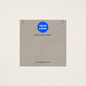 Kraft Add Logo Pendant Ketting Square Display Vierkante Visitekaartjes (Voorkant)