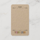 Kraft afgeronde hoek verticale Visitekaartjes (Achterkant)