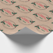 Kraft alsjeblieft voor, Gepersonaliseerd Kerstmis Cadeaupapier (Hoek)