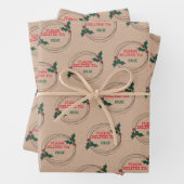 Kraft alsjeblieft voor, Gepersonaliseerd Kerstmis Inpakpapier Vel (In situ)