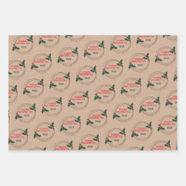 Kraft alsjeblieft voor, Gepersonaliseerd Kerstmis Inpakpapier Vel