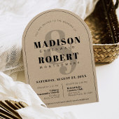 Kraft Ampersand Zwart & Wit Fotoboog bruiloft Kaart