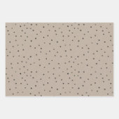 Kraft and Black Merry Kerstsnowflakes Stars Inpakpapier Vel (Voorkant 3)