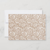 Kraft and Lace Rustic Wedding RSVP Response Kaart (Achterkant)