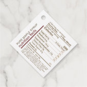 Kraft and Red Maple Syrup Nutrition Facts Bedankjes Labels (Achterkant)