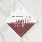 Kraft and Red Maple Syrup Nutrition Facts Bedankjes Labels (Voorkant)