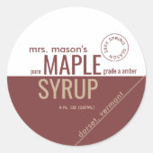 Kraft and Red Spring Season with Year Maple Syrup Ronde Sticker (Voorkant)