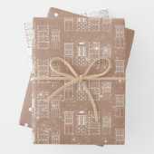 Kraft and White Modern Scandinavian Inpakpapier Vel (In situ)