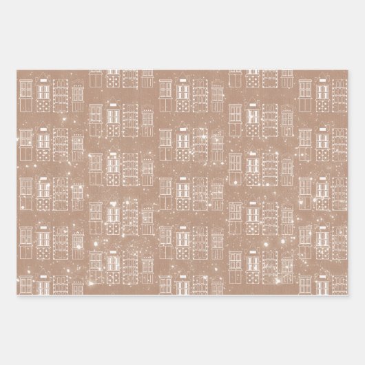 Kraft and White Modern Scandinavian Inpakpapier Vel (Voorkant)