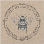Kraft Apiary 100% puur gemaakt door bijen honing Sticker (Voorkant)