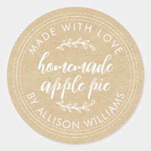 Kraft Appeltaart Voedseletiket Ronde Sticker