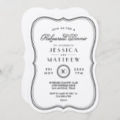 Kraft Art Deco Wedding Rehearsal Dinner Kaart (Voorkant / Achterkant)