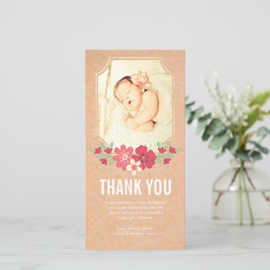 Kraft Baby Girl Bedankt voor je foto (Staand voorkant)