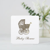 KRAFT  BABY PRAM | BABY SHOWER KAART (Staand voorkant)