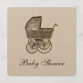 KRAFT  BABY PRAM | BABY SHOWER KAART