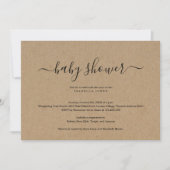 Kraft Baby shower Uitnodiging (Voorkant)