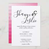 Kraft Beach roze Moderne Weddenschap V2 Kaart (Voorkant / Achterkant)